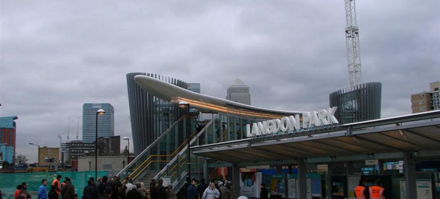 Langdon Park Station AMS engineered and built a FRP roof canopy for Langdon Park Station on the DLR