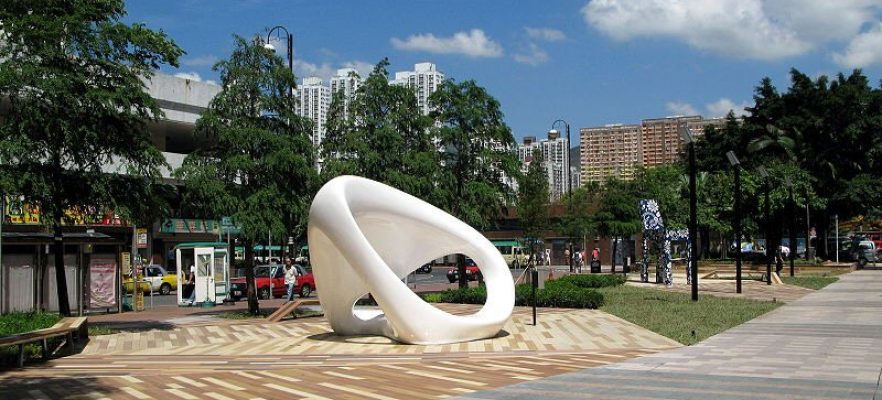 Zaha Hadid Finished Zaha Hadid sculpture in Sha Tin Park, Hong Kong