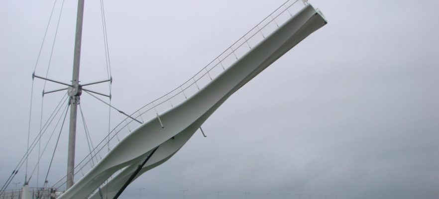 Foryd Bridge, Underside of soffit showing architectural design